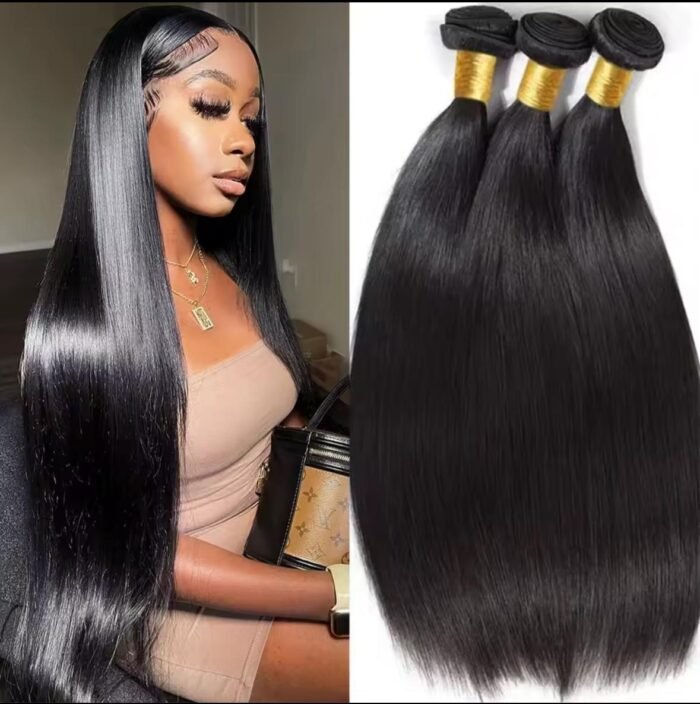 Mèches Brésiliens 100% cheveux humains 3 paquets – Image 1